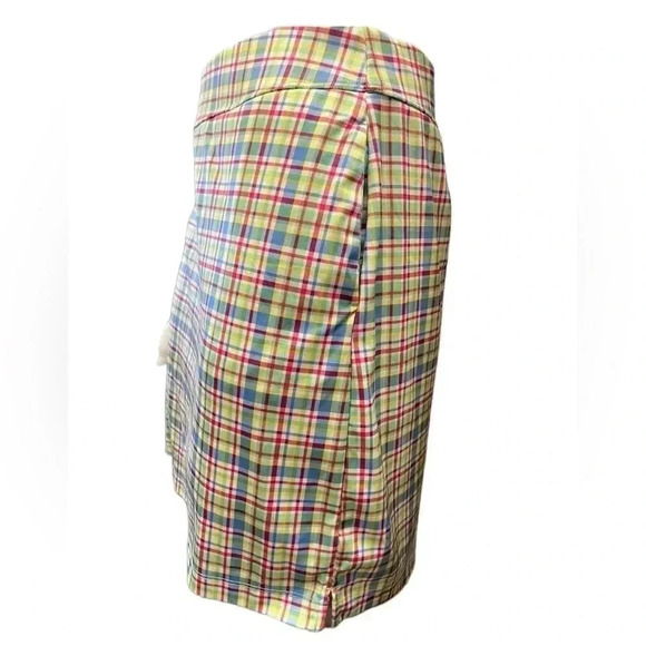 Greg Norman Yellow Plaid Golf Athletic Skort Size  Large - Picture 2 of 8